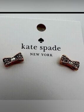 Kate Spade Ready Set Bow pave Bow Studs- New
